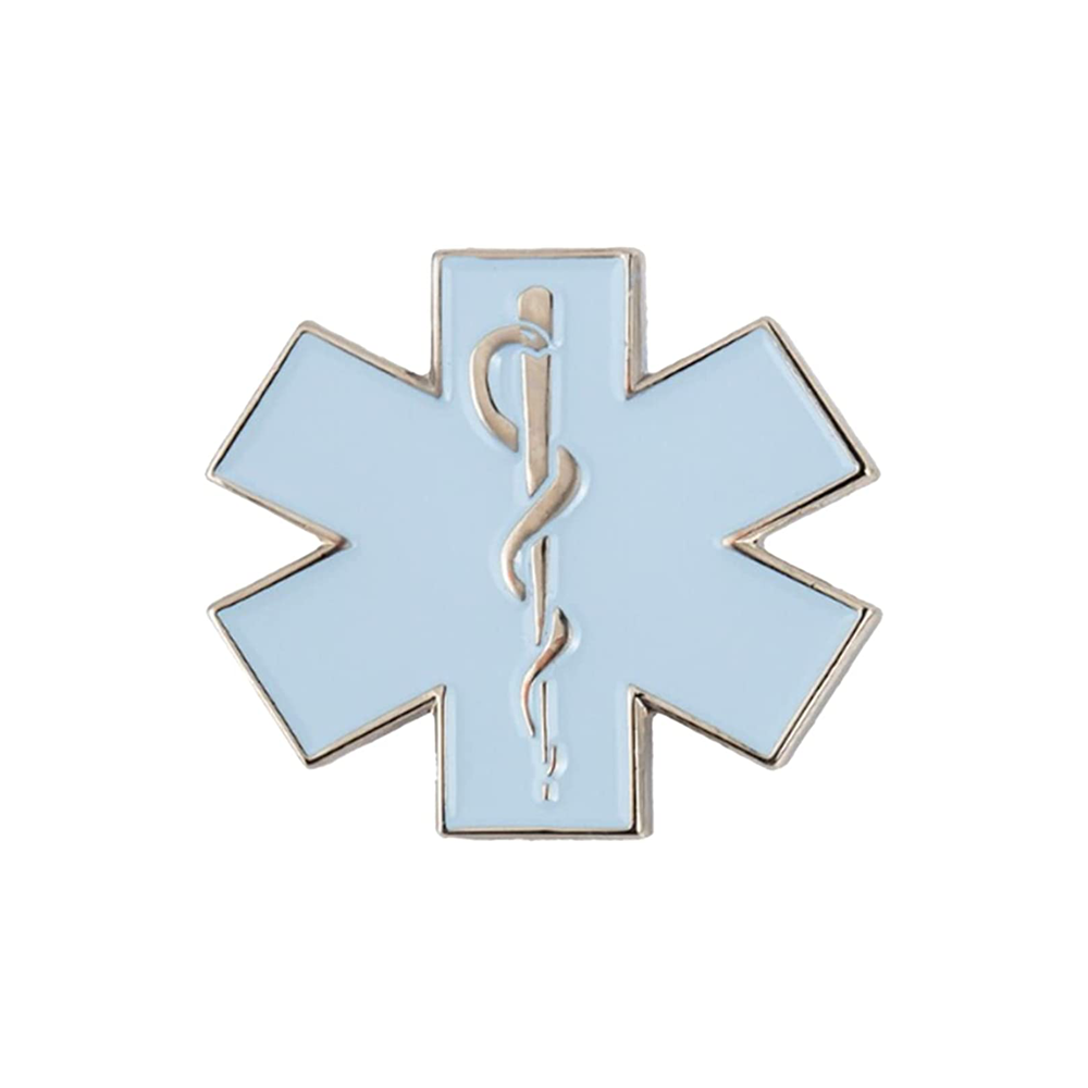 White Ambulance Medical Snake Pin Badge Main image