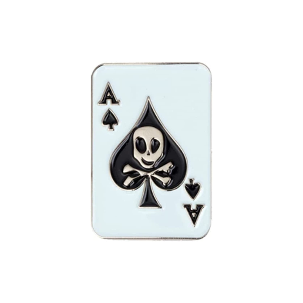 Ace Skull Spades Pin Badge Main image