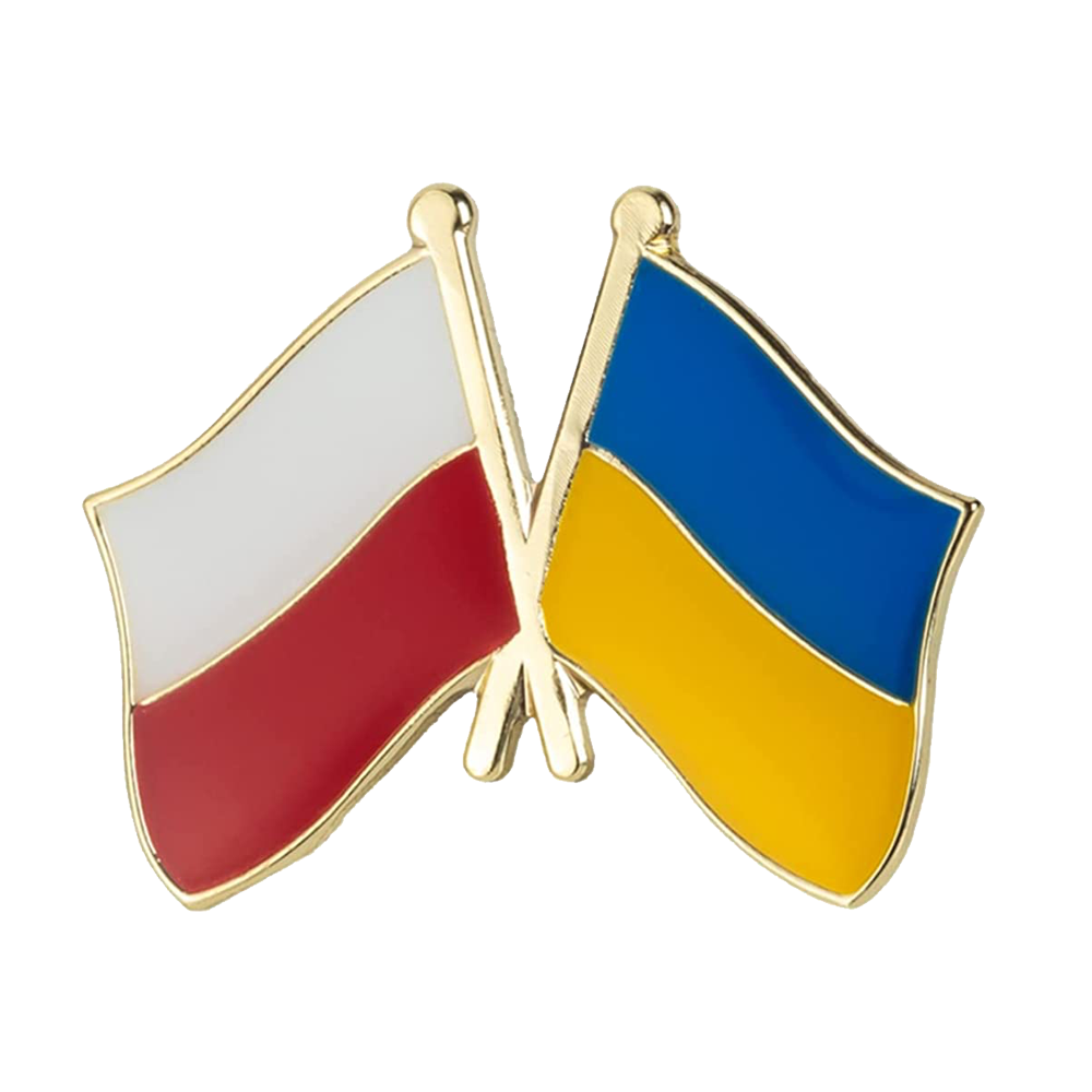 Poland & Ukraine Friendship Pin Badge Main image