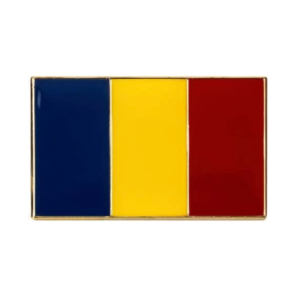 Romania Rectangle Flag Pin Badge Main image