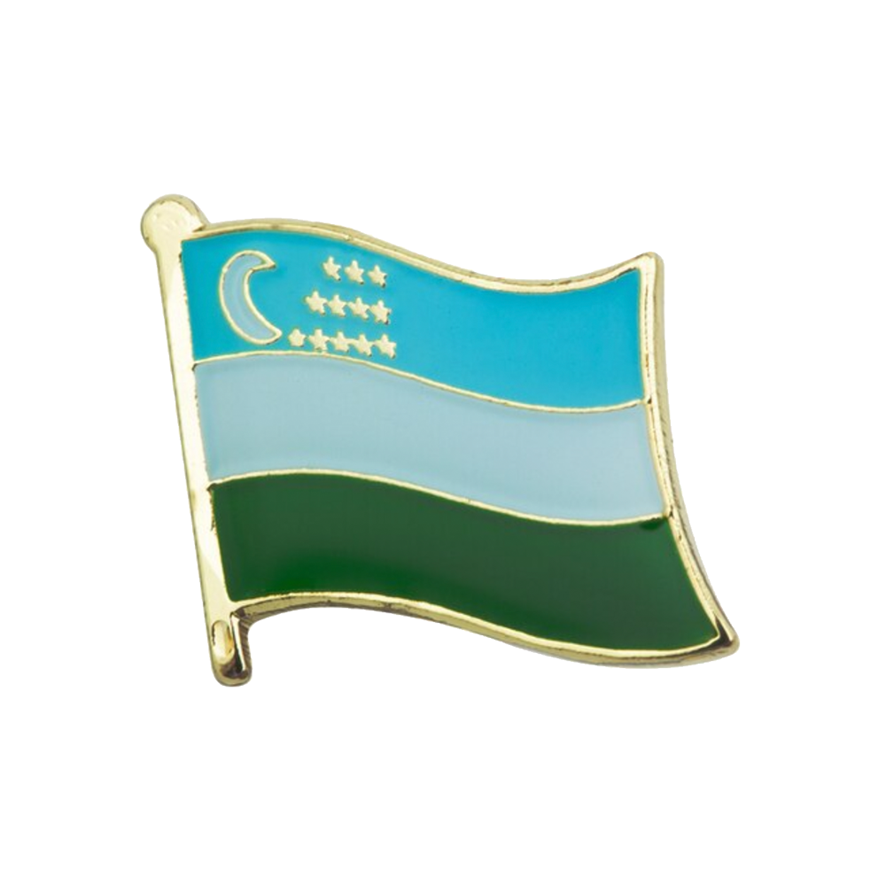 Uzbekistan Flag Pin Badge Main image