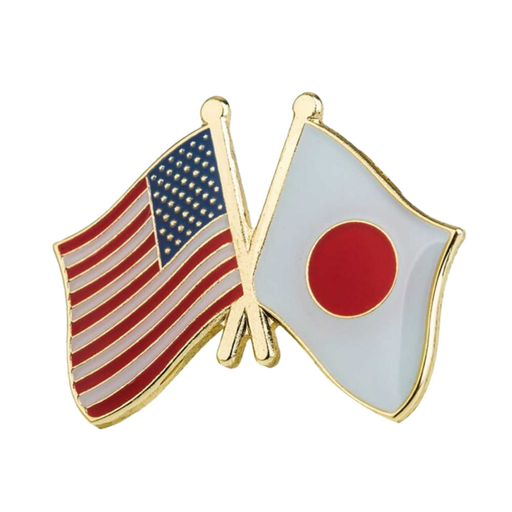 USA & Japan Friendship Pin Badge Main image