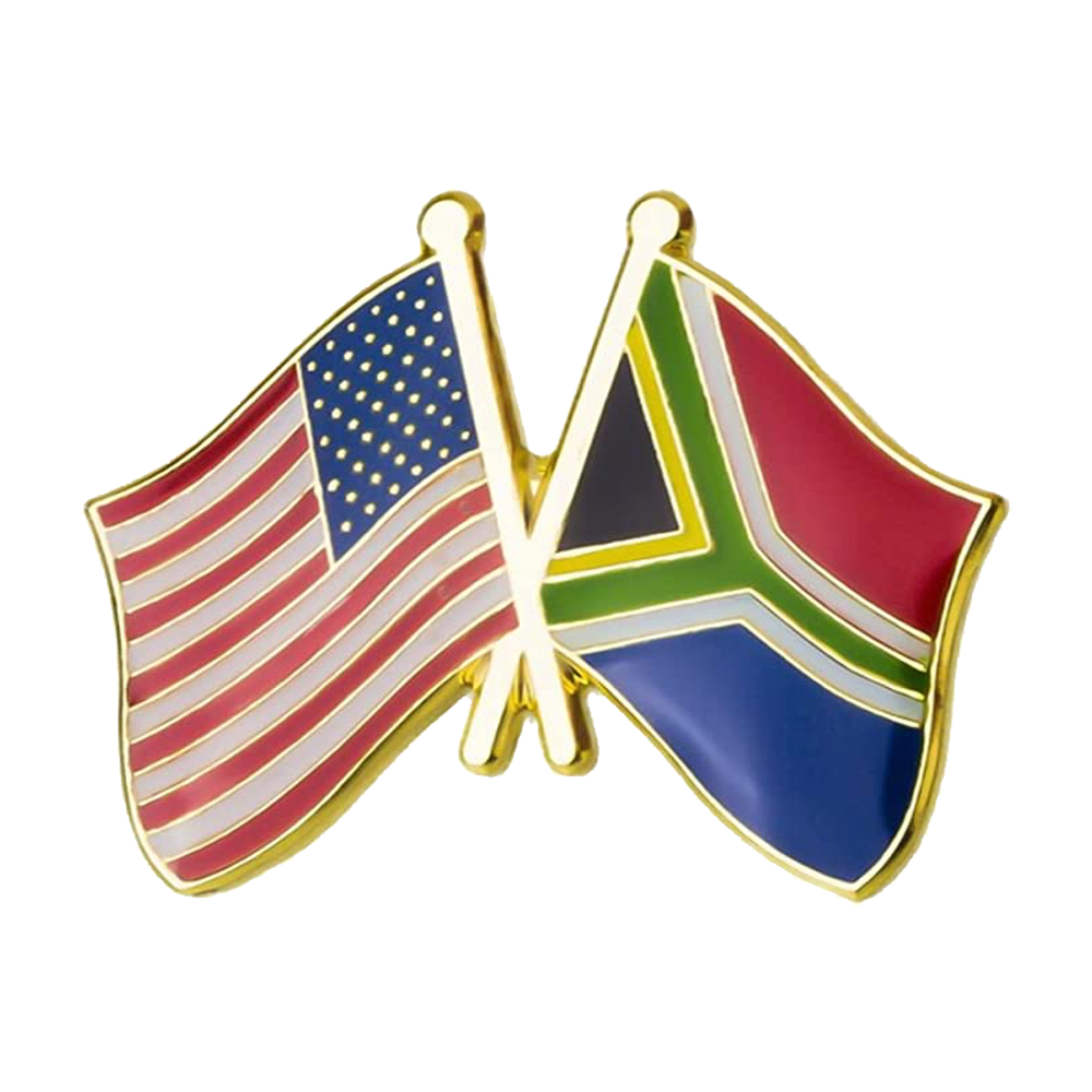 USA & South Africa Friendship Pin Badge Main image